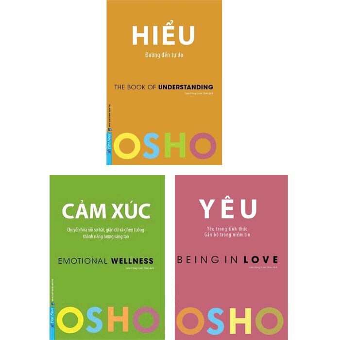 Combo Osho: Hiểu - Cảm Xúc - Yêu (3 Cuốn)