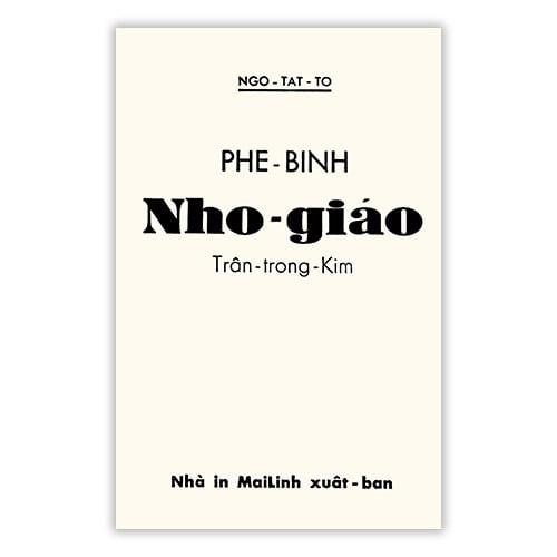 Phê bình Nho giáo Trần Trọng Kim