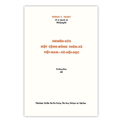 Nghiên cứu một cộng đồng thôn xã Việt Nam - xã hội học